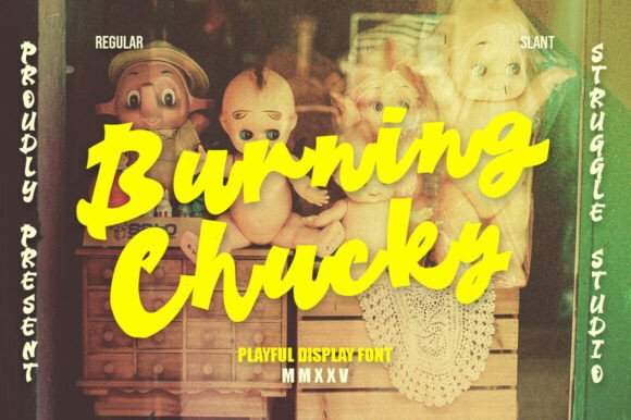 Burning Chucky: The Bold Script Font for Scroll-Stopping Ads