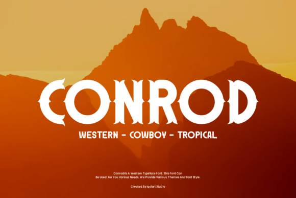 Conrod Typeface: Bold Western Style for Campaigns