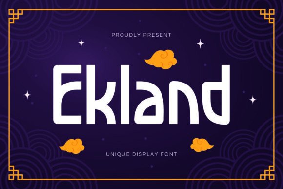 Ekland: The Asian-Style Display Font for Modern Branding
