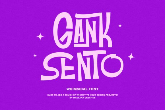 Gank Sento: The Whimsical Display Font for Crafters