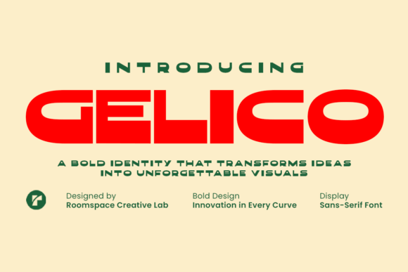 Gelico Regular: The Bold Display Font for Craft Brands