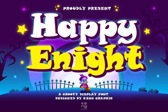Happy Enight: The Groovy Display Font for Makers