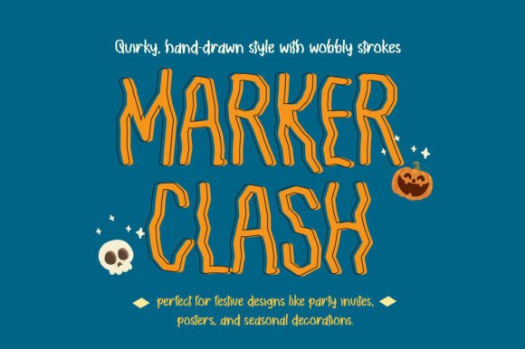 Marker Clash: The Quirky Display Font for Viral Campaigns