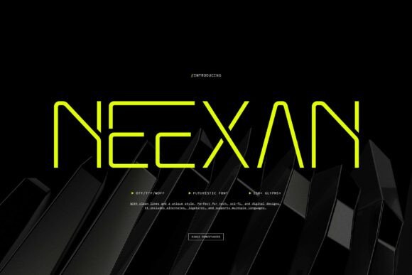 Neexan Typeface: A Futuristic Display Font for Bold Branding