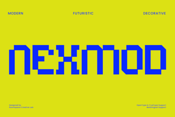 Nexmod Regular: A Futuristic Display Font for Modern Makers