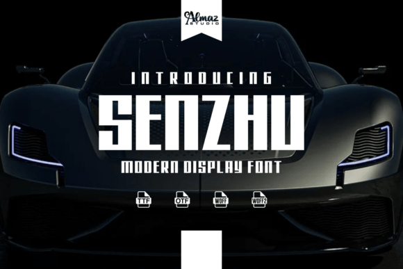 Senzhu: A Bold Display Font for Modern Makers