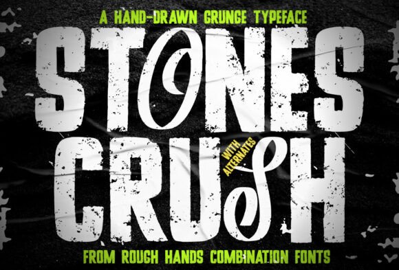 Stones Crush 2: A Raw Grunge Typeface for Bold Branding
