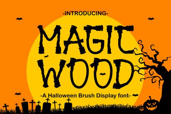 Using Magic Wood Brush for Spooky Branding Projects