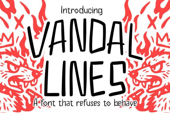 Vandal Lines Pua: A Bold Display Font for Web Headers
